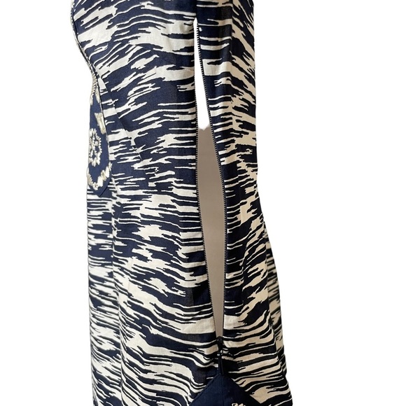Tory Burch Navy Space Dye with Mirror Embellishement Tunic Size 4 - Picture 8 of 11